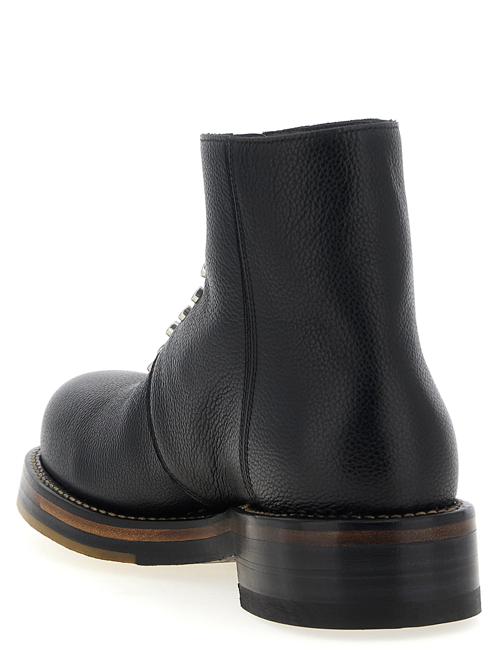 Alexander McQueen Schwarze Stiefeletten aus Kalbsleder
