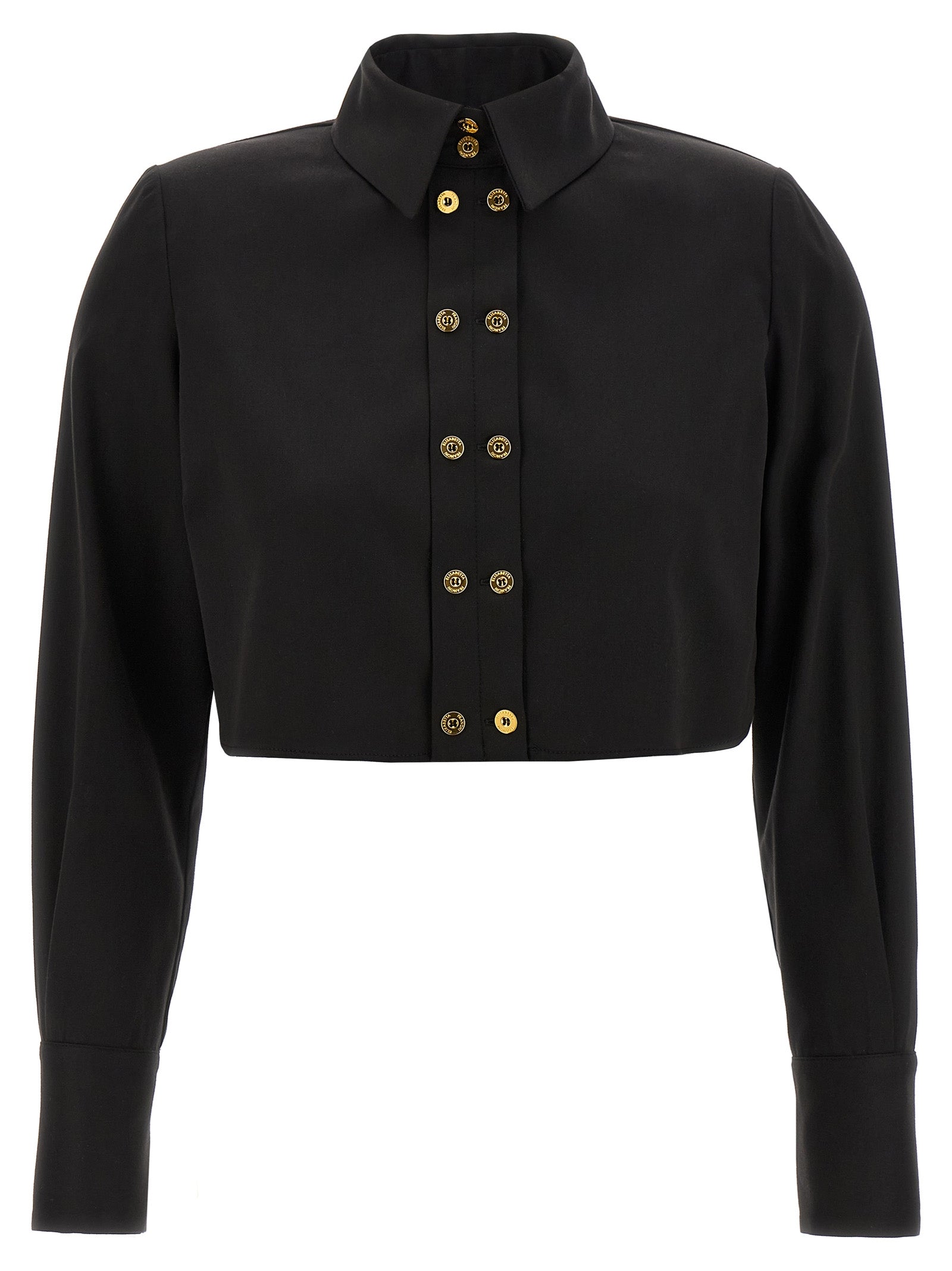 Elisabetta Franchi Schwarze Lycra-Bluse