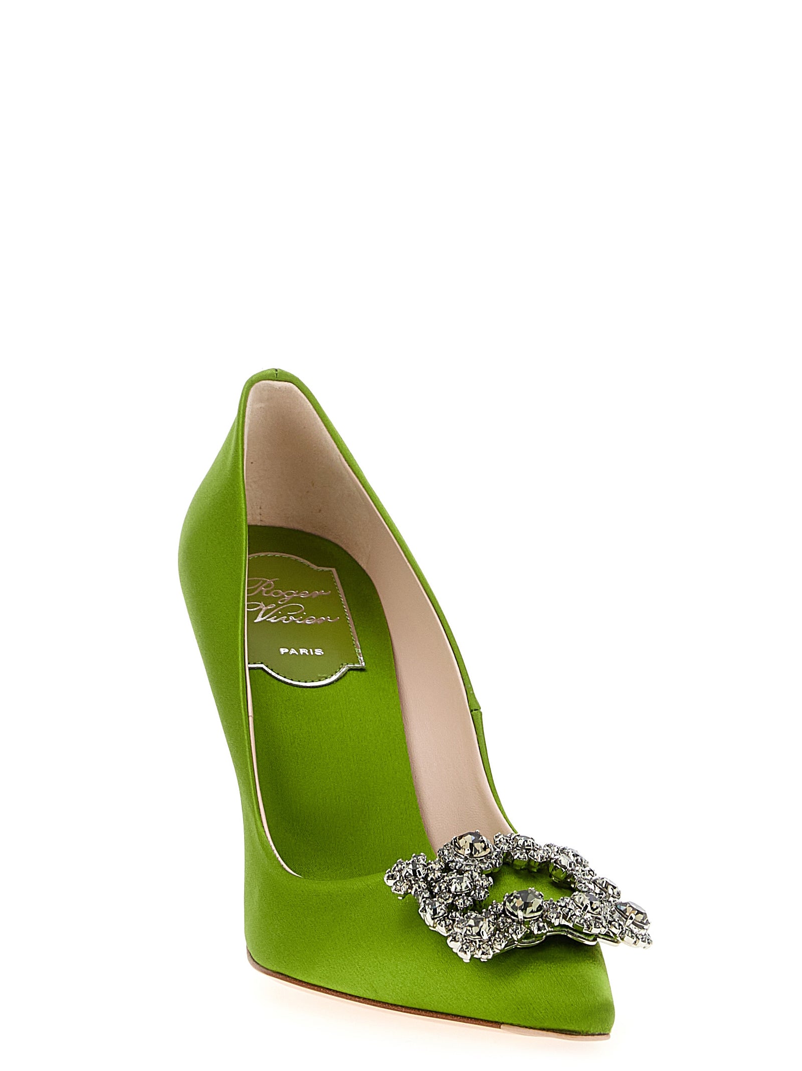 Roger Vivier Zweifarbige Pumps aus Viskose mit hohem Absatz