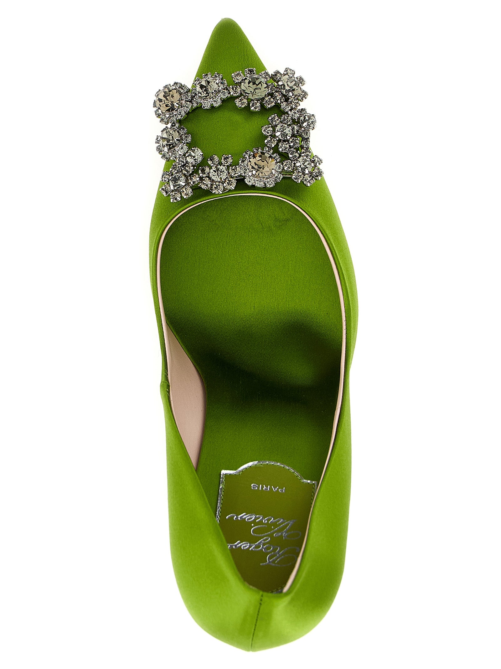Roger Vivier Zweifarbige Pumps aus Viskose mit hohem Absatz