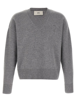 Ami Paris Grauer Wollcardigan