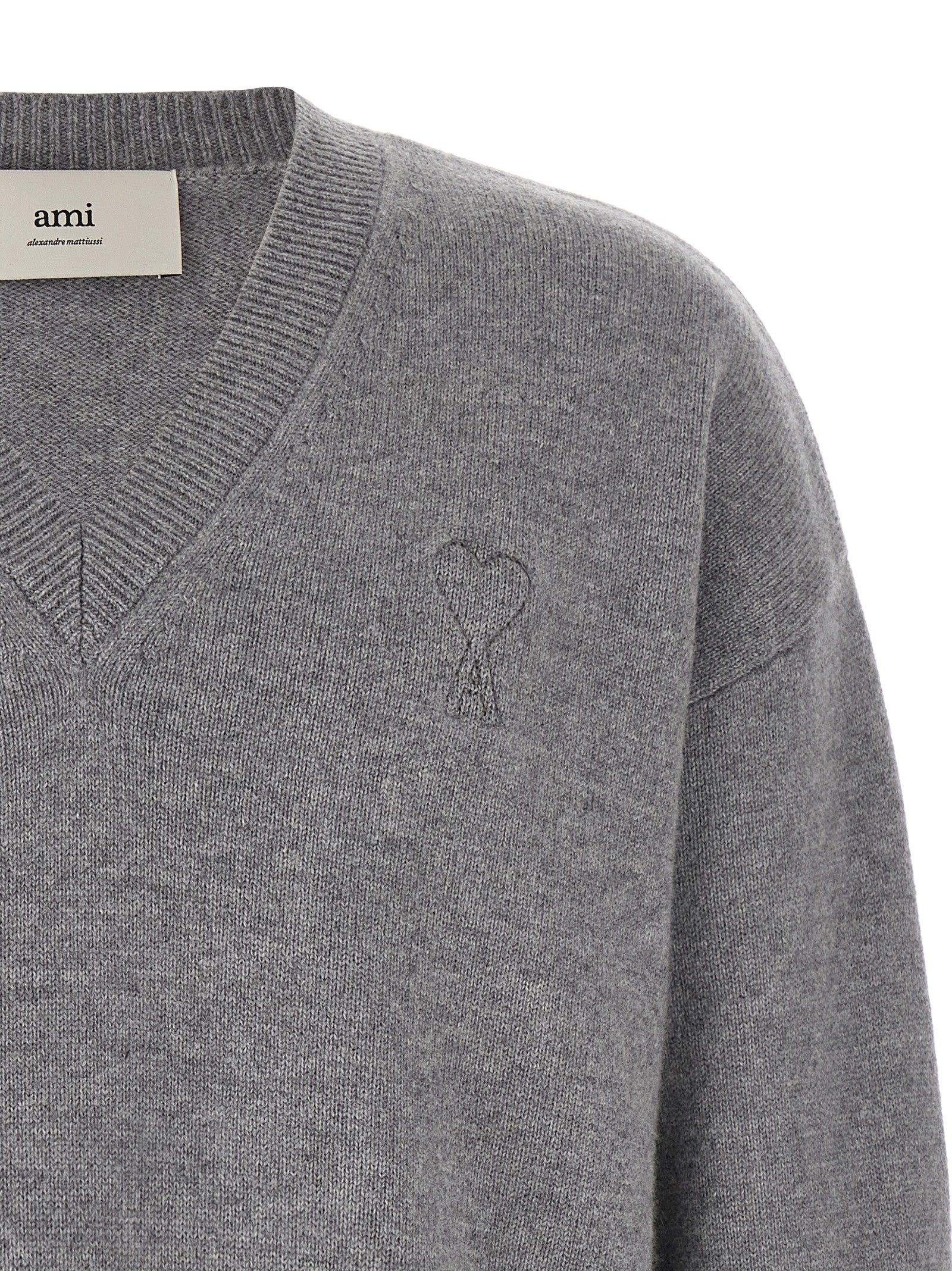 Ami Paris Grauer Wollcardigan