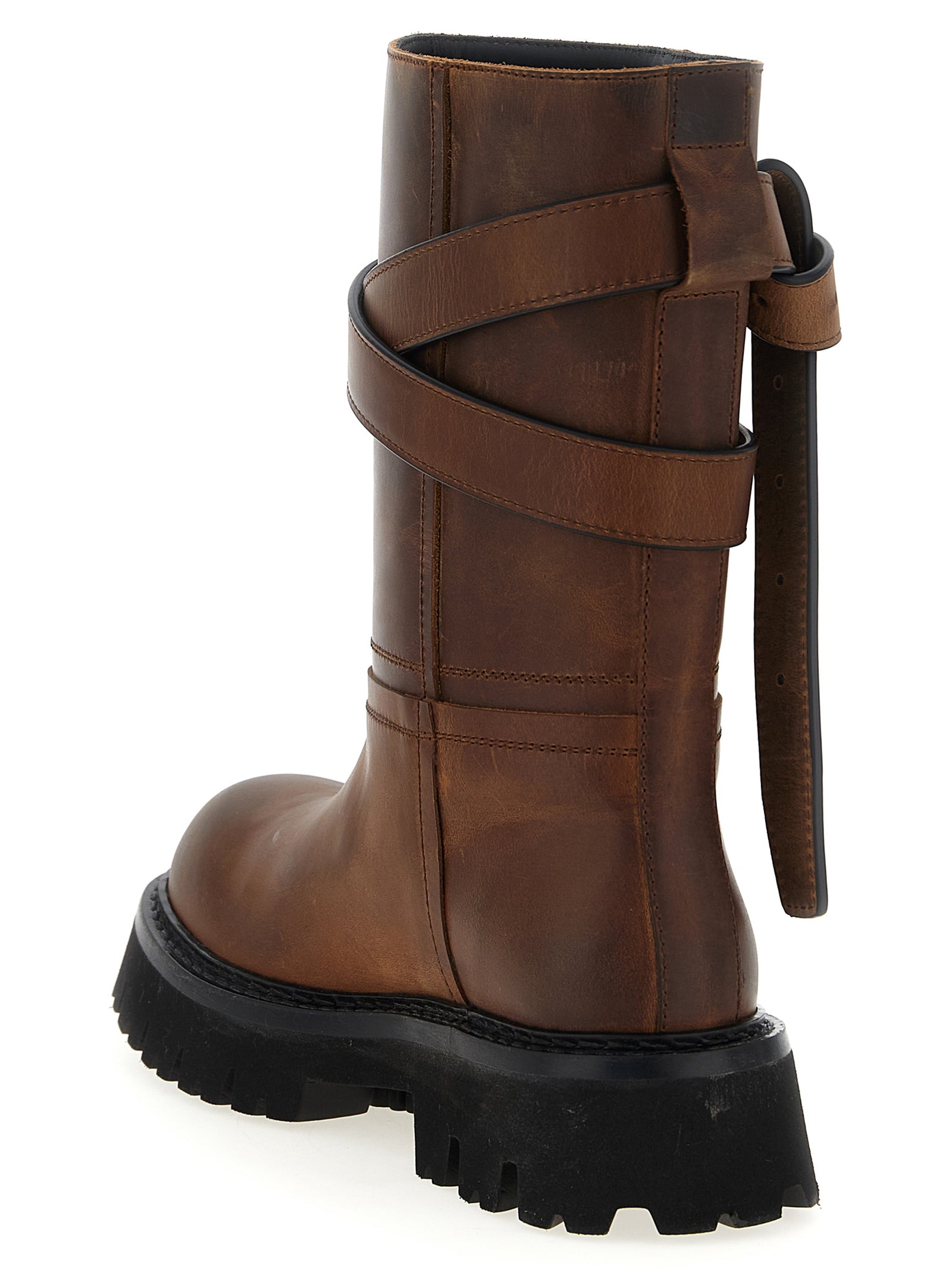Moschino Braun Samtleder Overknee-Stiefel