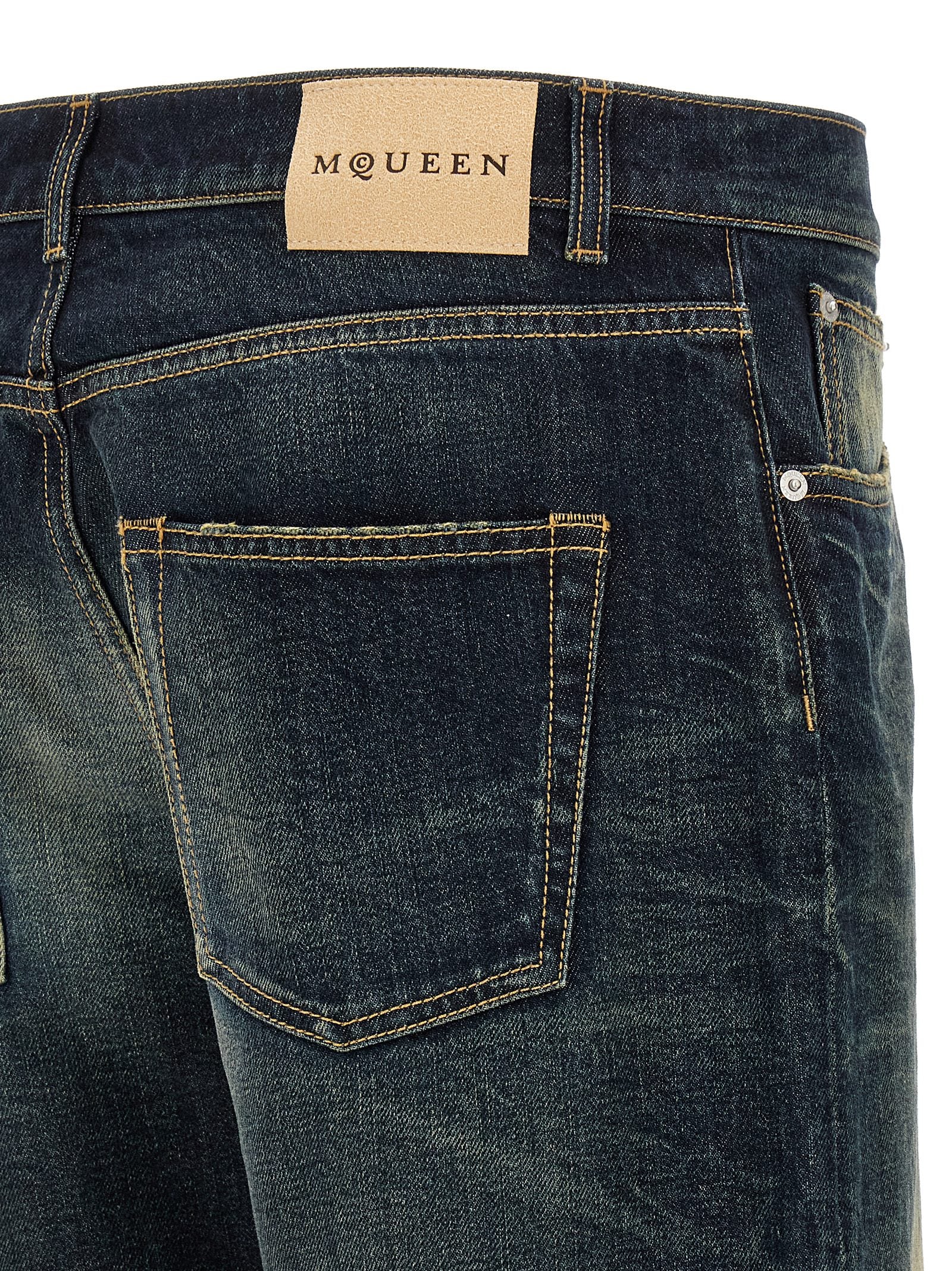 Alexander McQueen Blaue Baumwolljeans Denim
