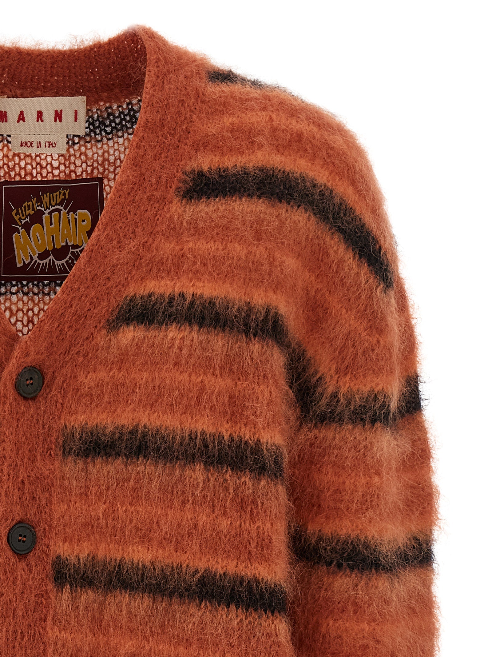 Marni Orange Strickjacke aus Mohair