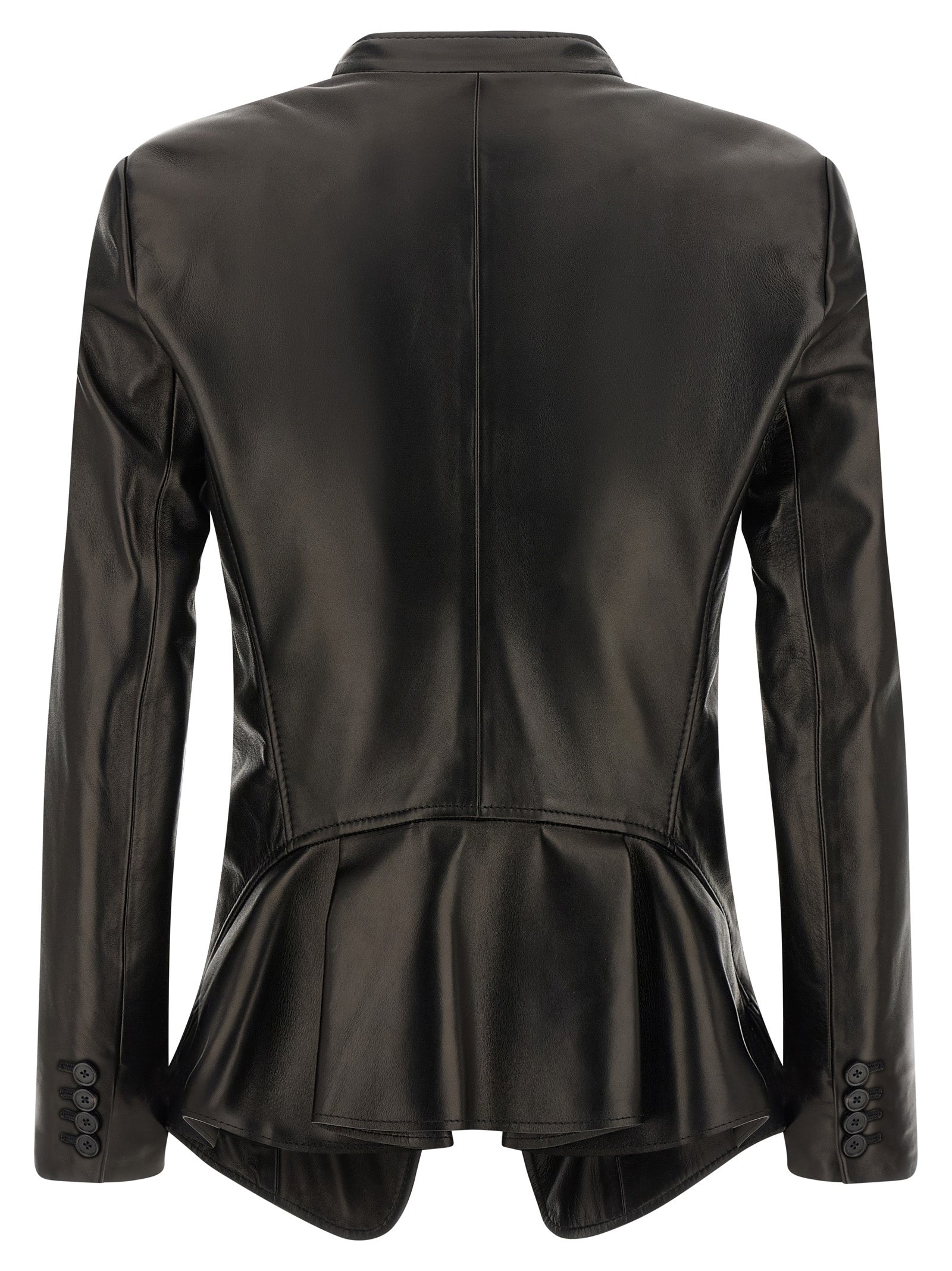 Alexander McQueen Schwarzer Blazer aus Lammleder