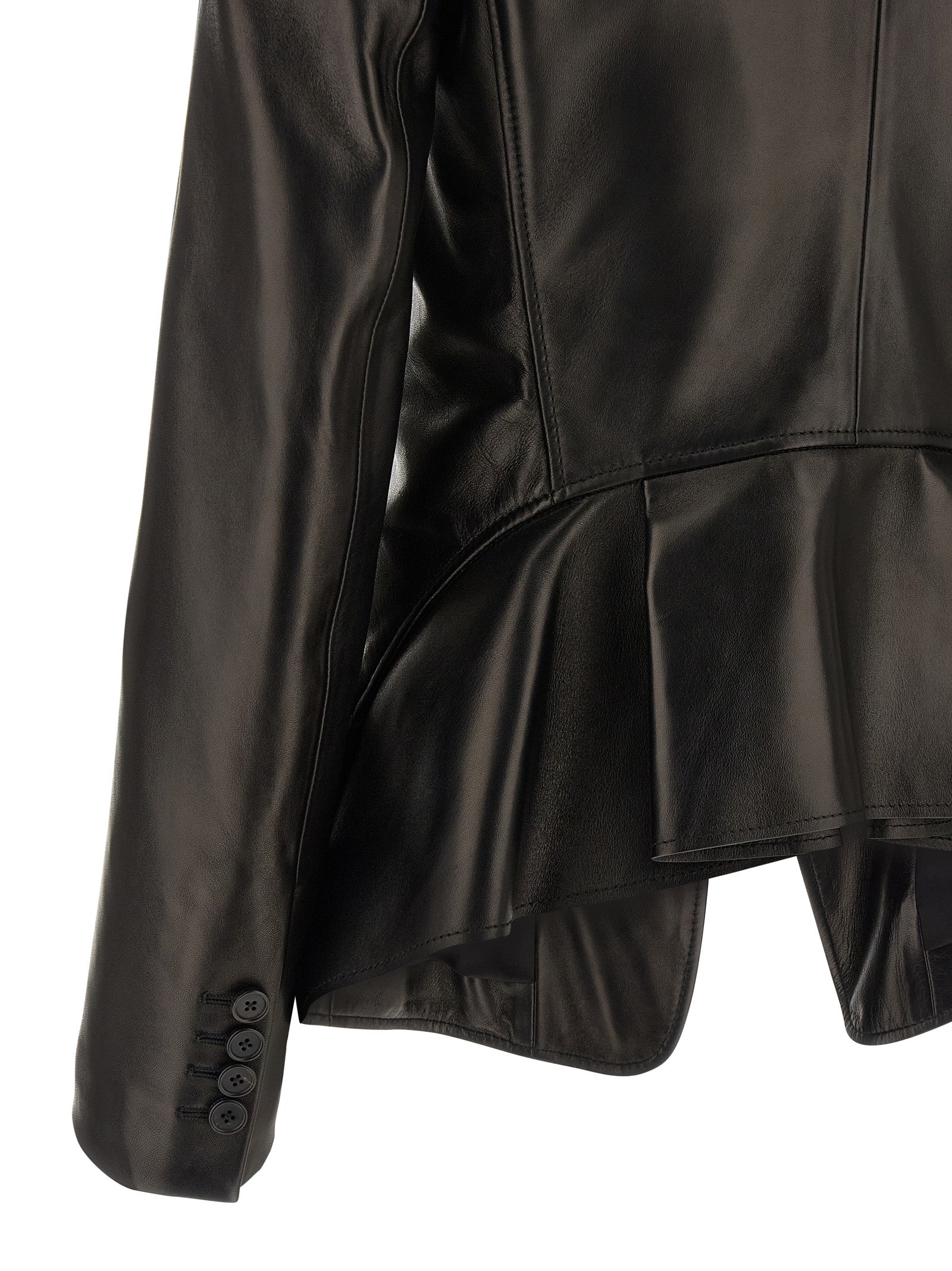 Alexander McQueen Schwarzer Blazer aus Lammleder
