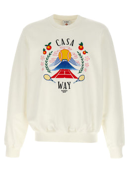 Casablanca Weißes Baumwoll-Sweatshirt