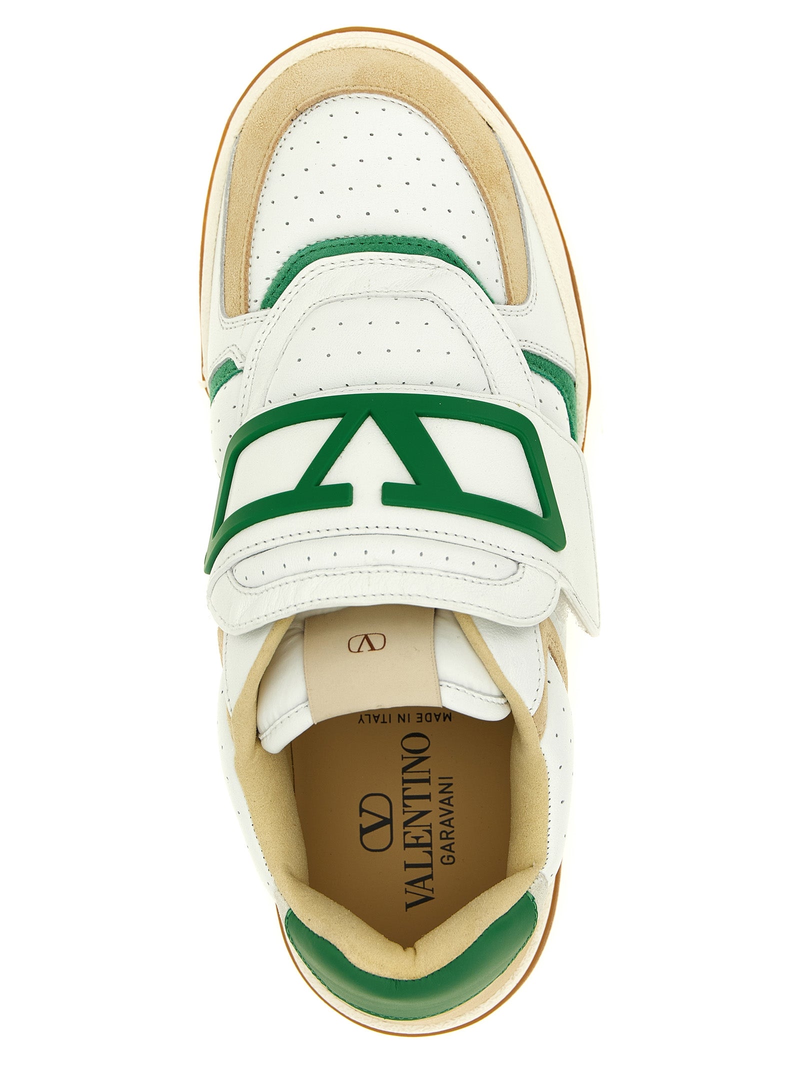Valentino Garavani Mehrfarbige Leder-Sneaker im Athletic-Stil