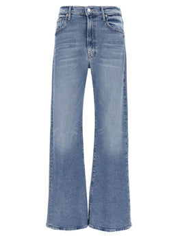 Mother Denim Blaue High-Waist Jeans aus Baumwolle