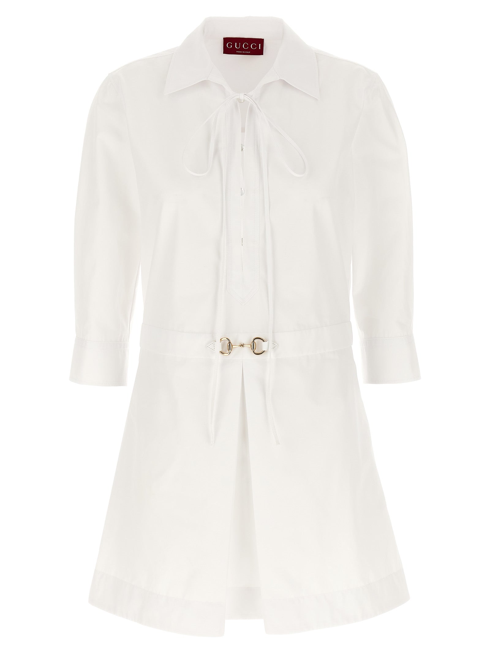 Gucci Weißes Baumwoll-Kurzkleid