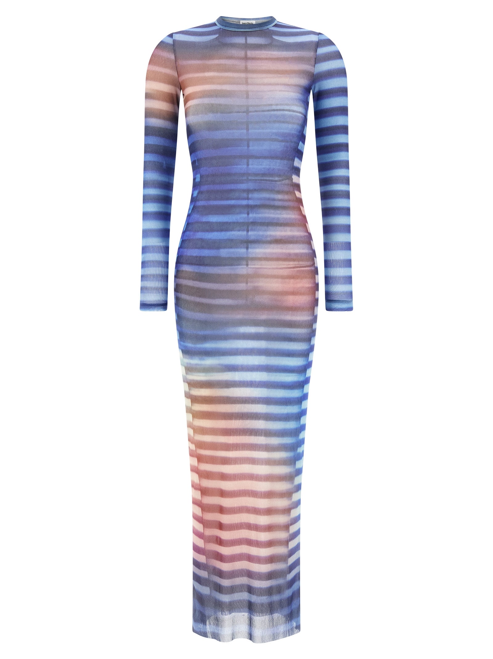 Jean Paul Gaultier Langes Kleid aus mehrfarbigem Polyamid