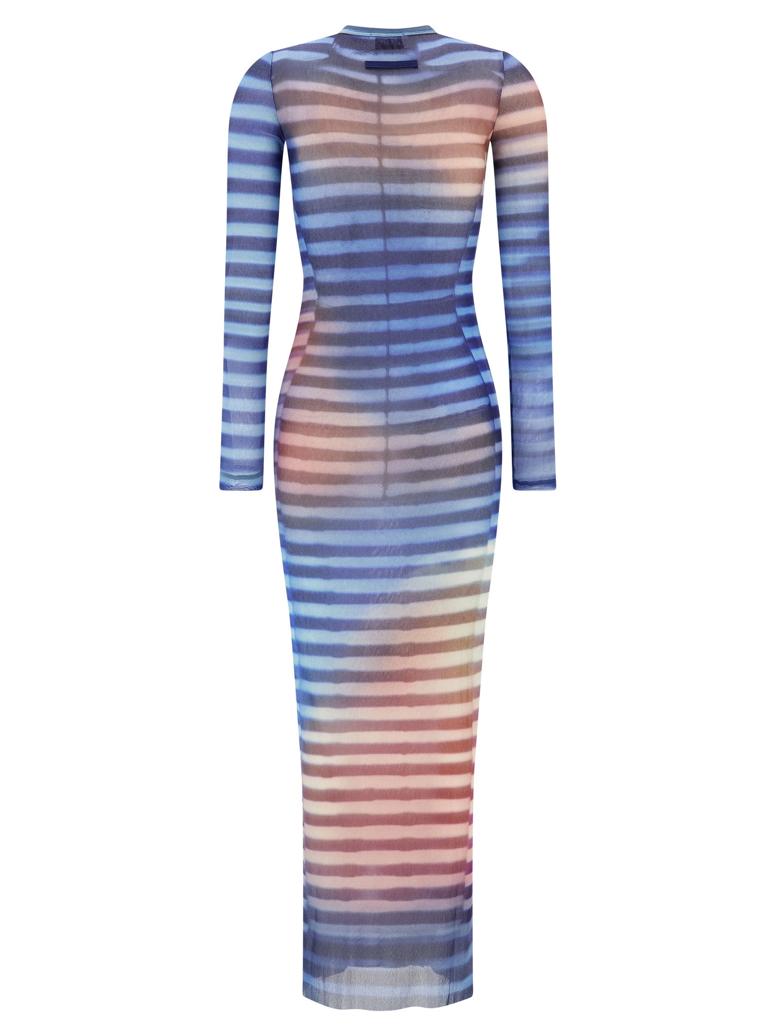 Jean Paul Gaultier Langes Kleid aus mehrfarbigem Polyamid