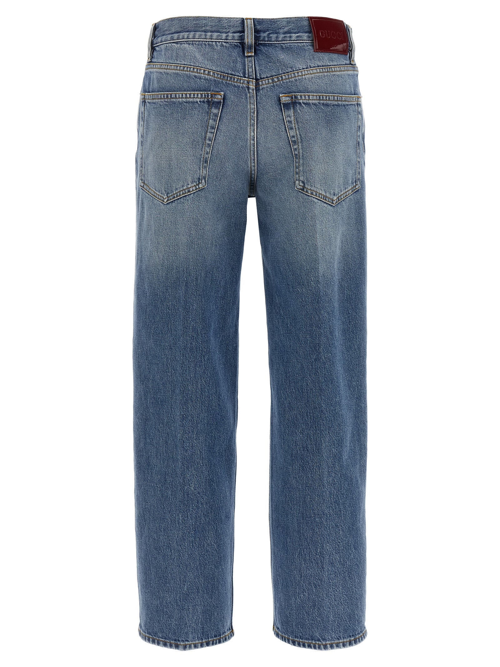 Gucci Blaue Jeans aus Baumwolle im geraden Schnitt