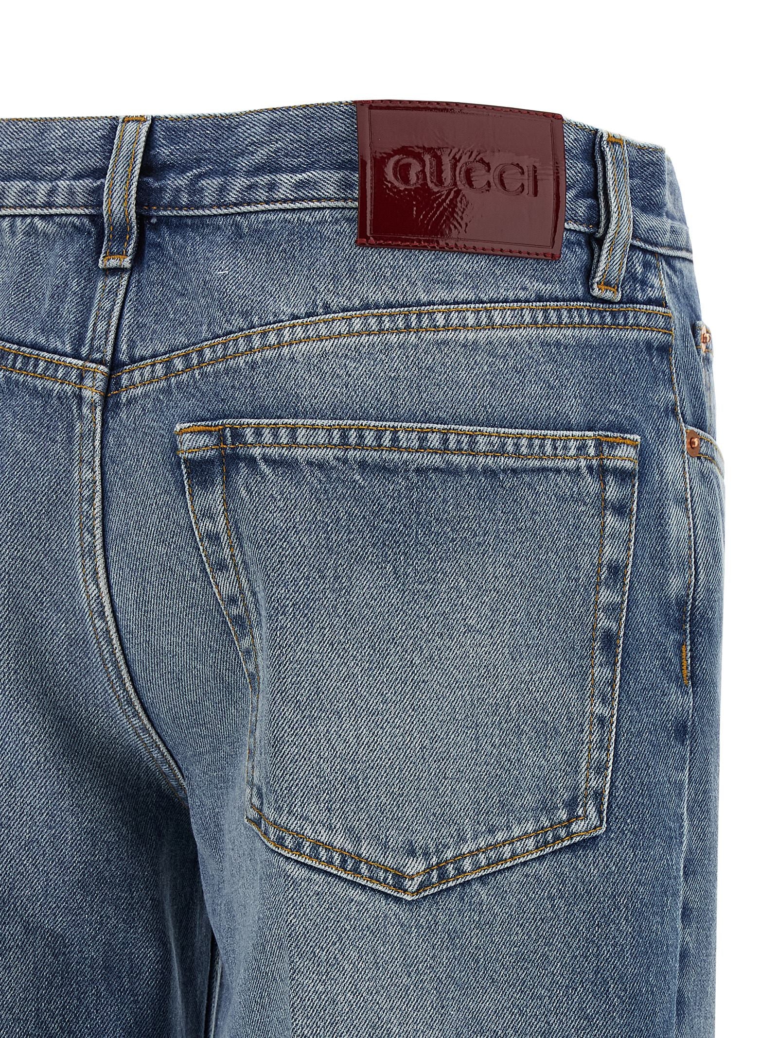 Gucci Blaue Jeans aus Baumwolle im geraden Schnitt