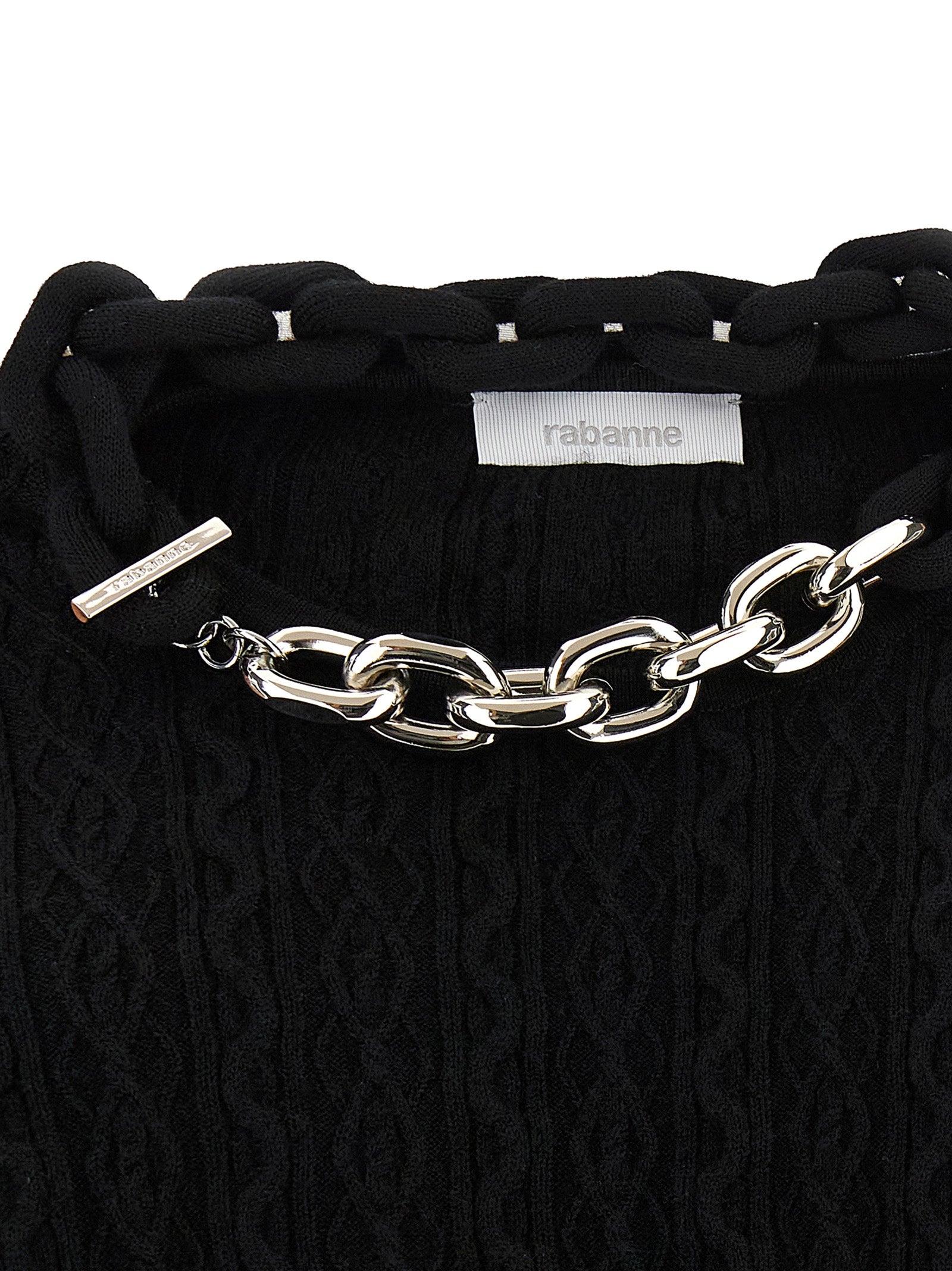 Paco Rabanne Schwarzer Wollcardigan