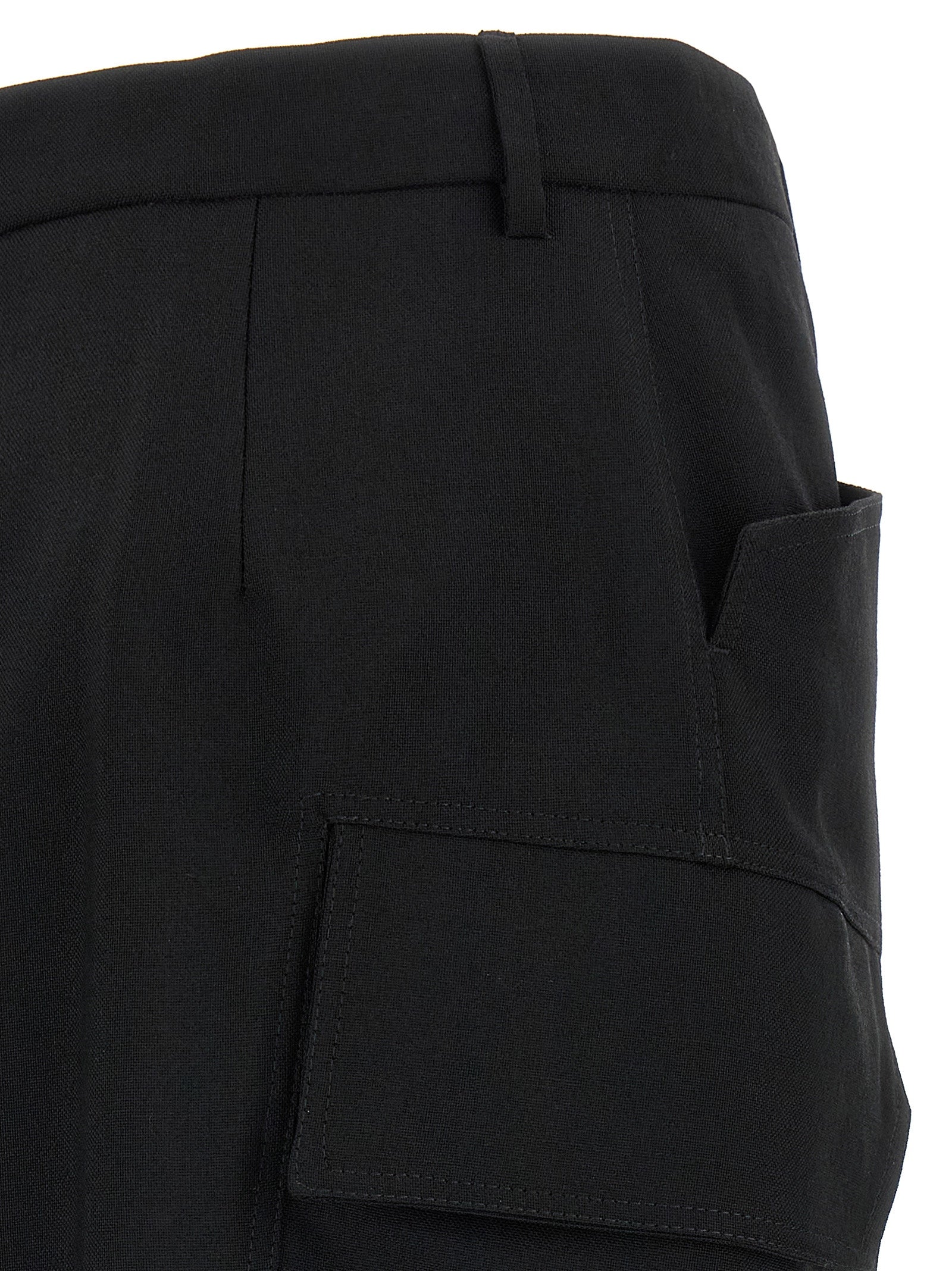 Rick Owens Schwarzer Wollrock in Midi-Länge