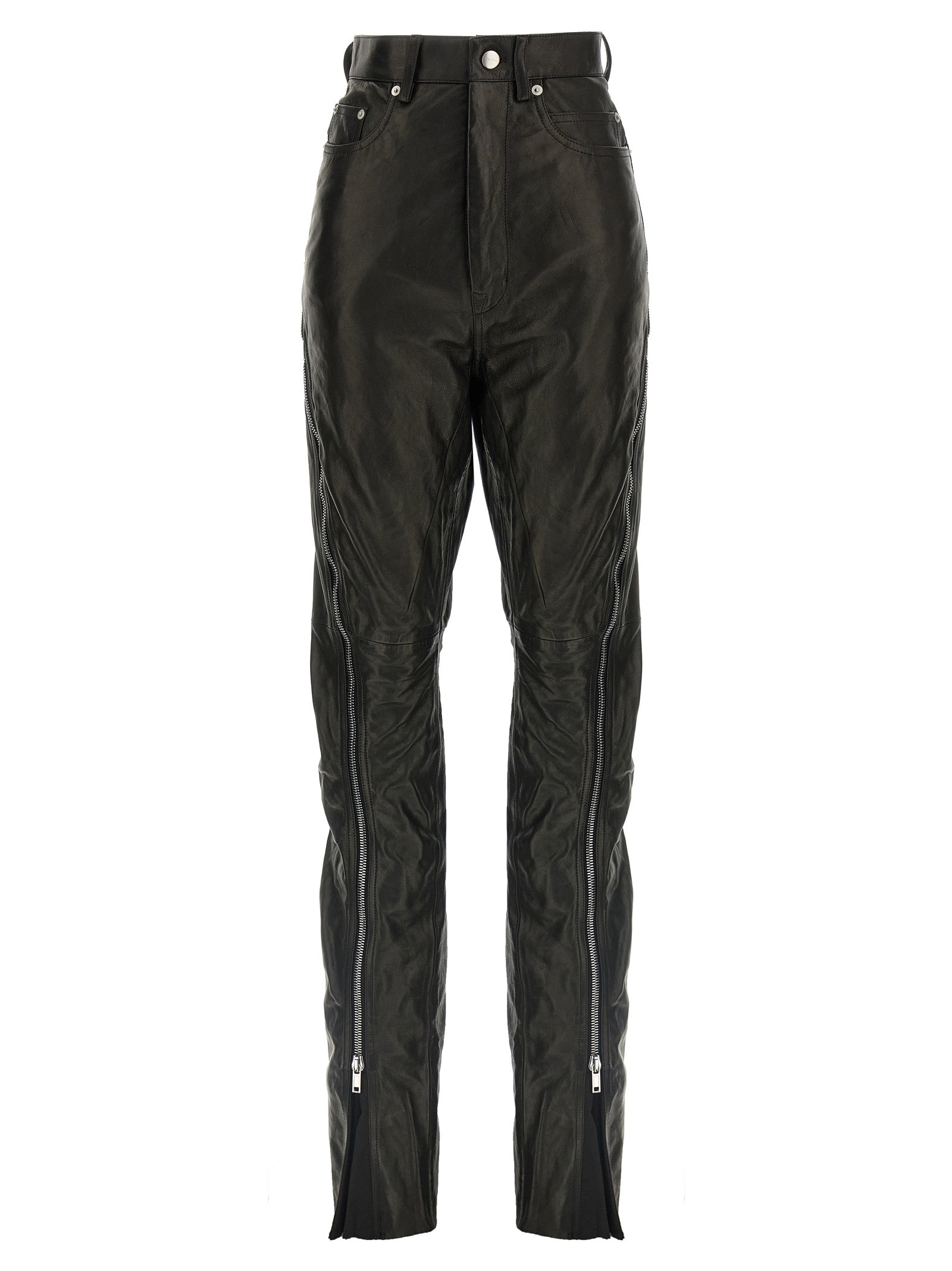 Rick Owens Schwarze Lederhose