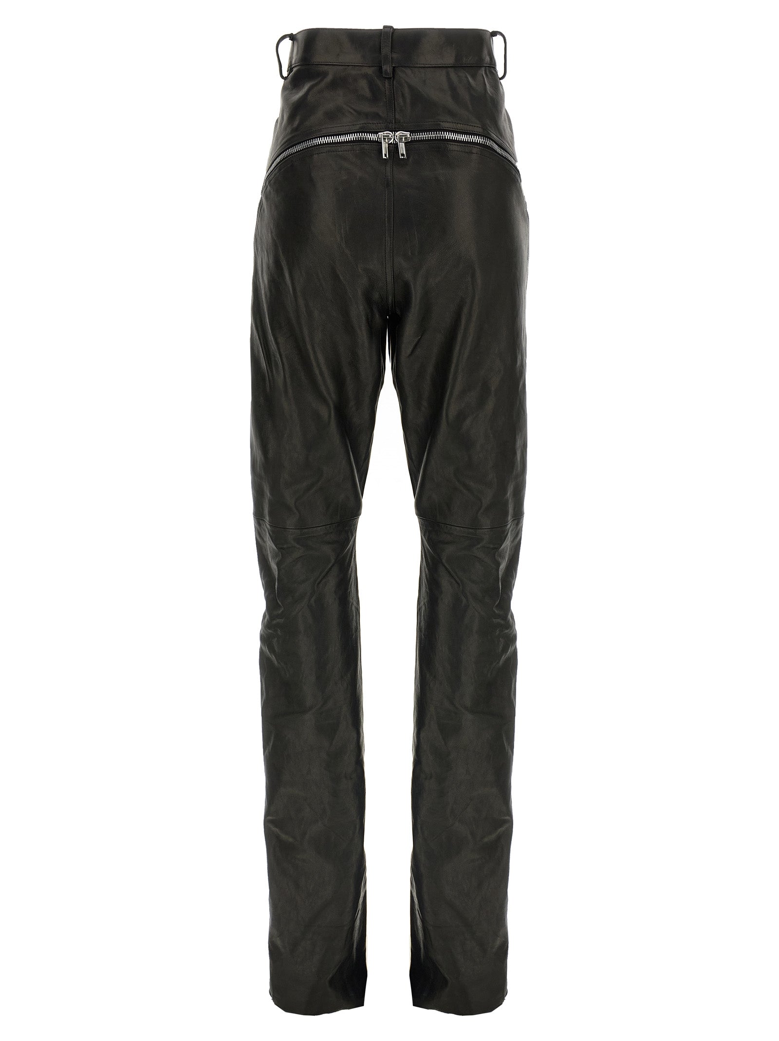 Rick Owens Schwarze Lederhose