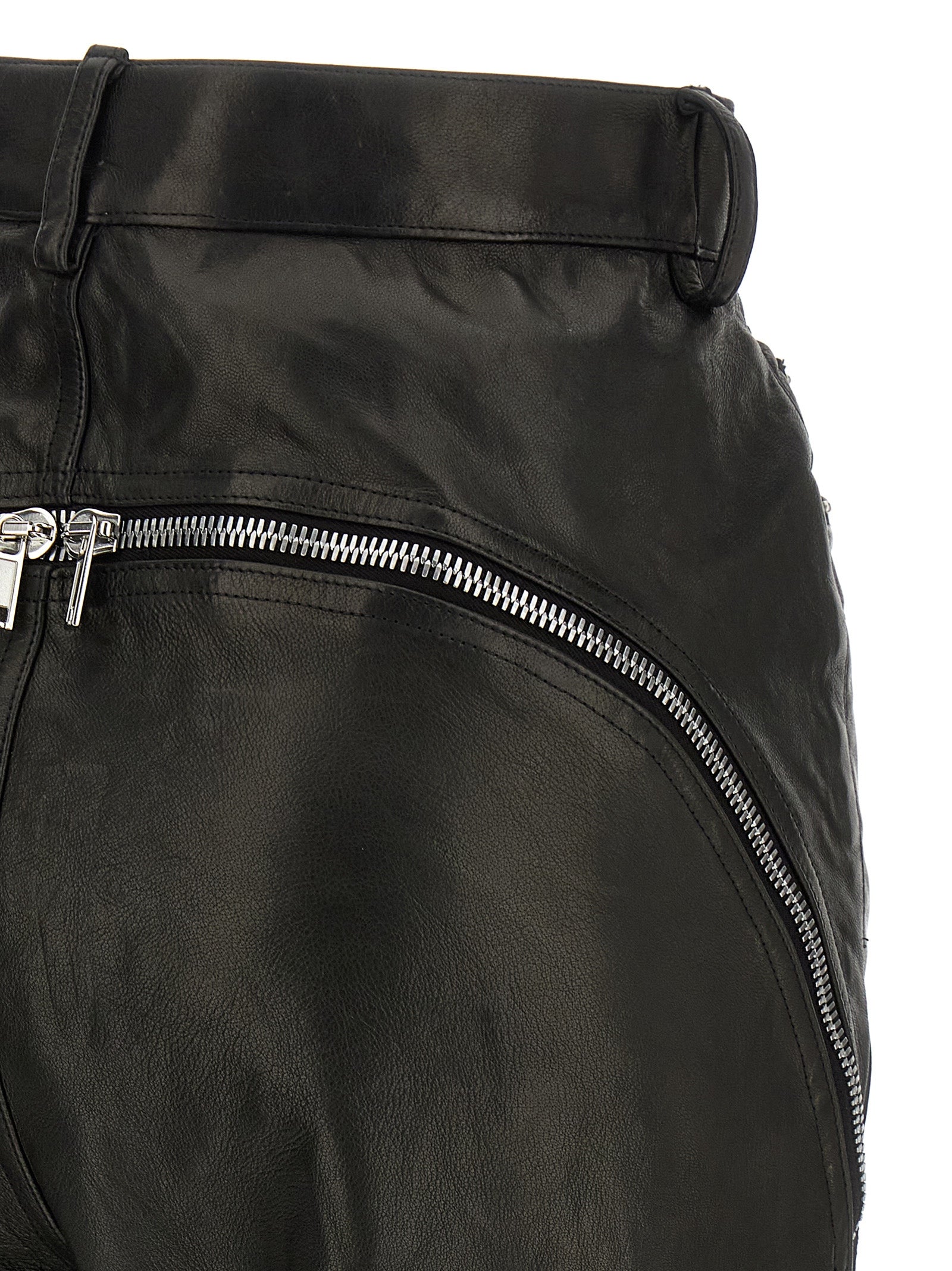 Rick Owens Schwarze Lederhose