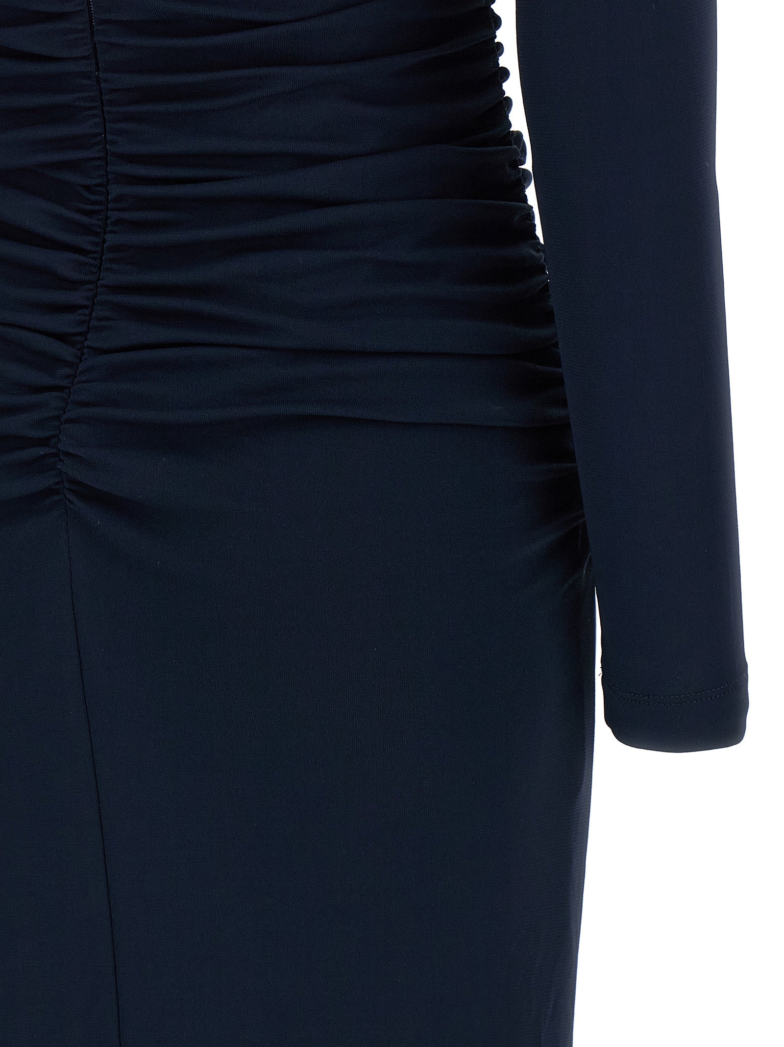 Carolina Herrera Blaues Marabou-Midikleid