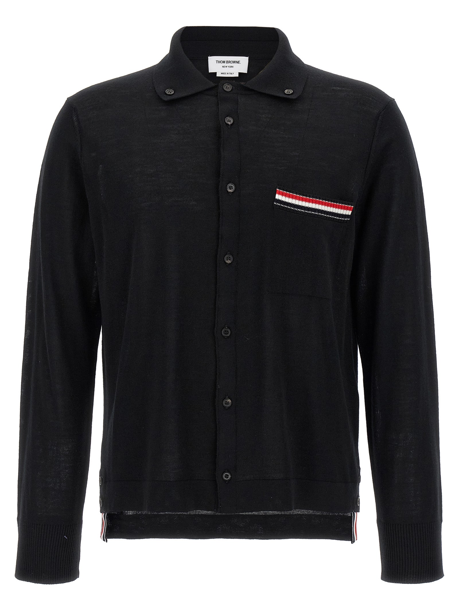 Thom Browne Schwarzer Cardigan aus Schurwolle