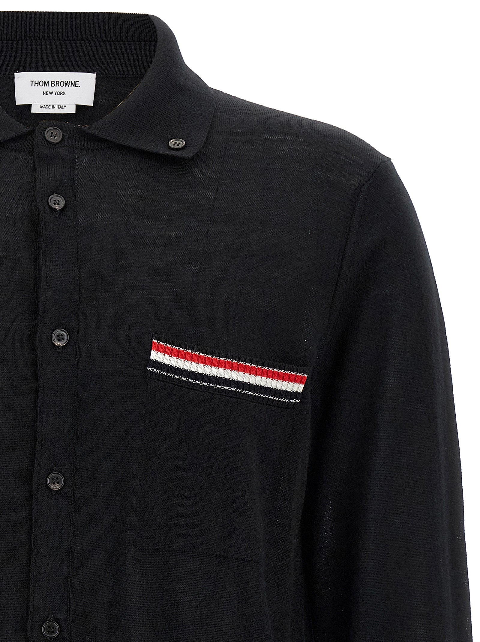 Thom Browne Schwarzer Cardigan aus Schurwolle