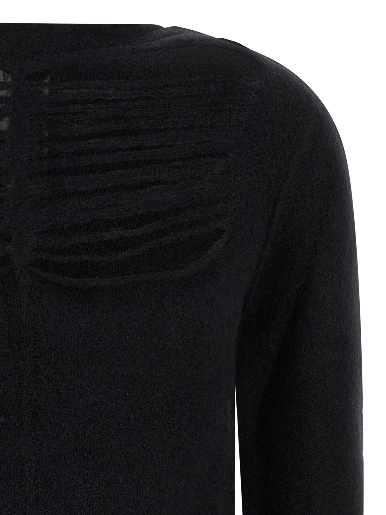 Rick Owens Schwarzer Wollcardigan