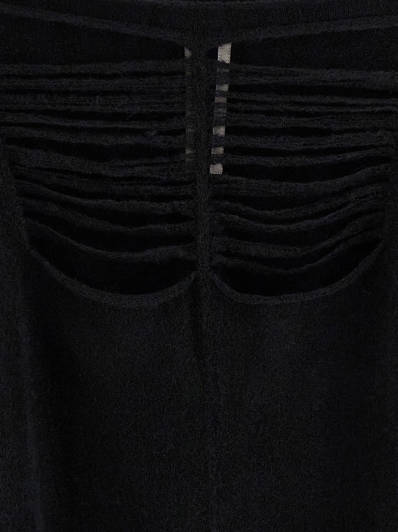 Rick Owens Schwarzer Wollcardigan