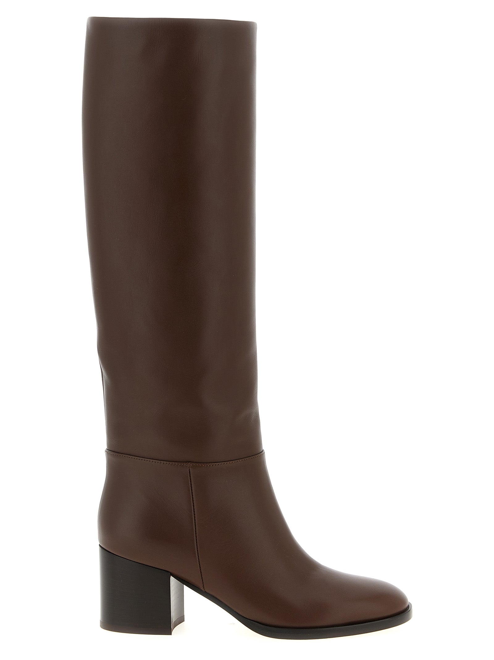 Gianvito Rossi Braun Kalbsleder Overknee-Stiefel
