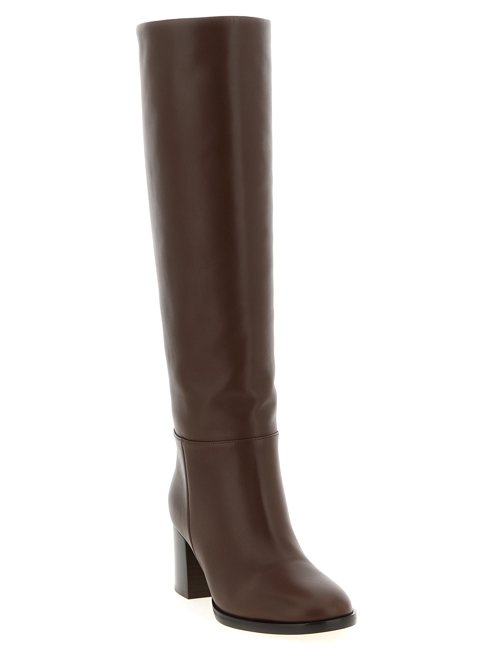 Gianvito Rossi Braun Kalbsleder Overknee-Stiefel