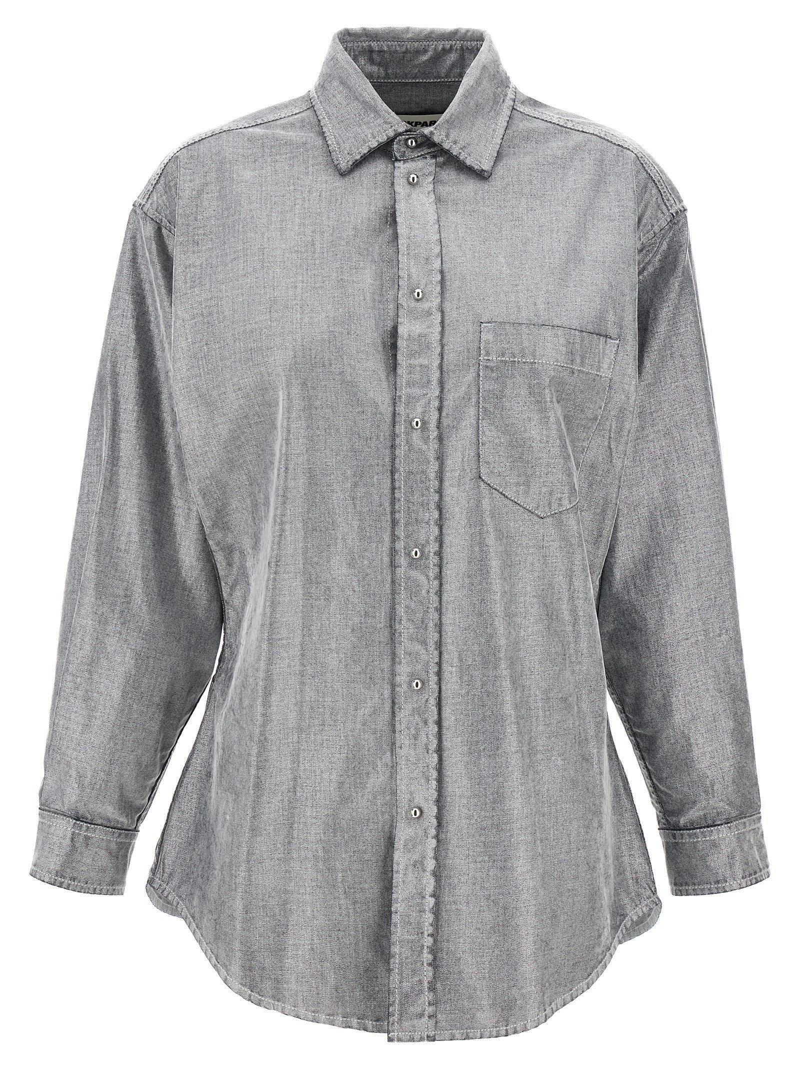 Darkpark Silberne Baumwollbluse
