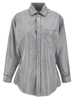 Darkpark Silberne Baumwollbluse