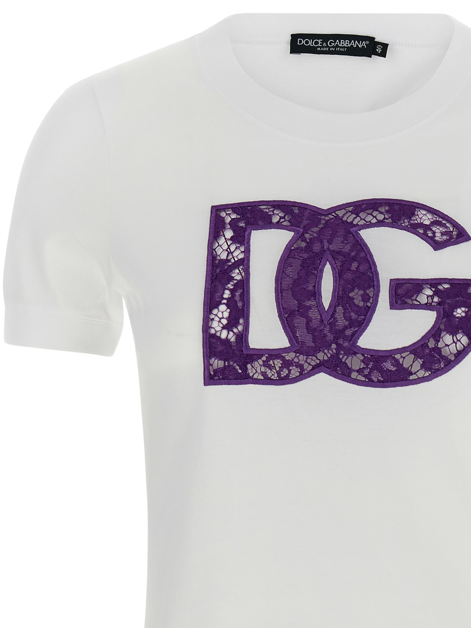 Dolce & Gabbana Weißes Baumwoll-T-Shirt