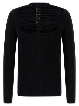 Rick Owens Schwarzer Wollcardigan
