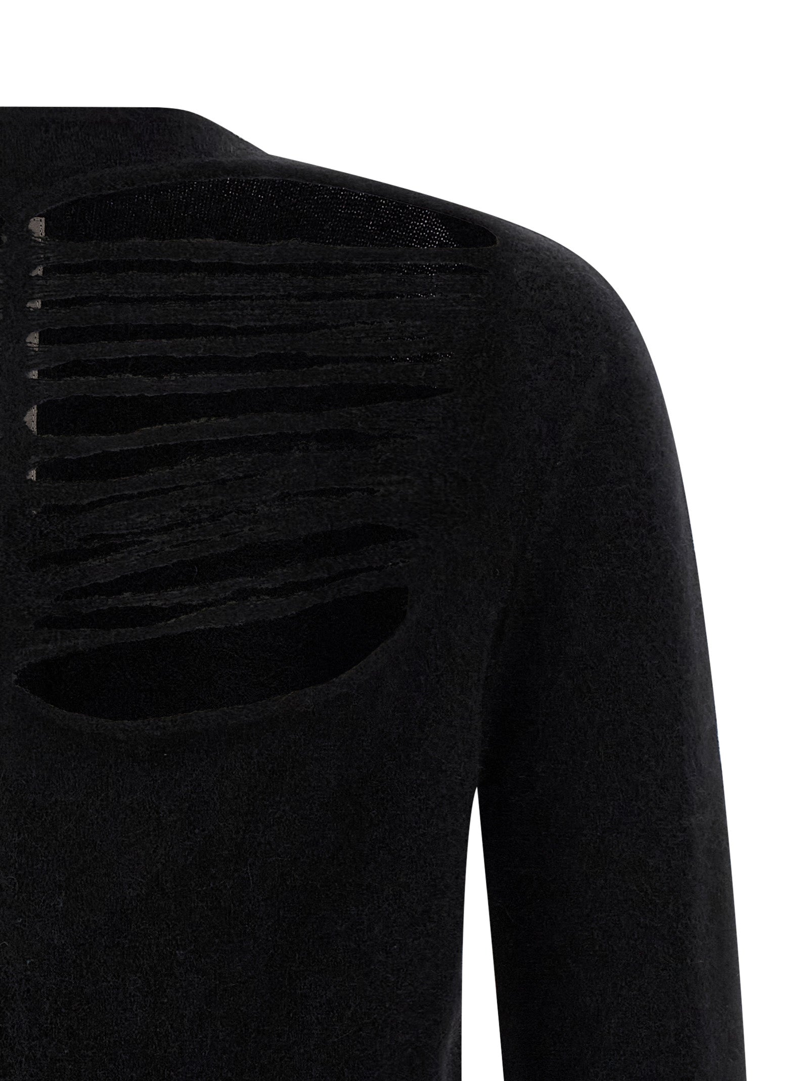Rick Owens Schwarzer Wollcardigan