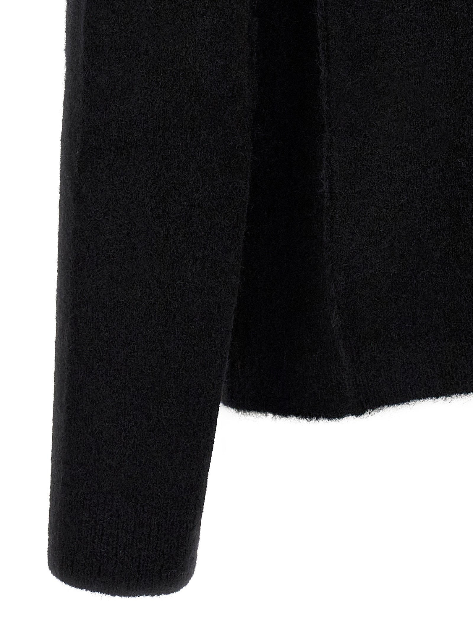 Rick Owens Schwarzer Wollcardigan