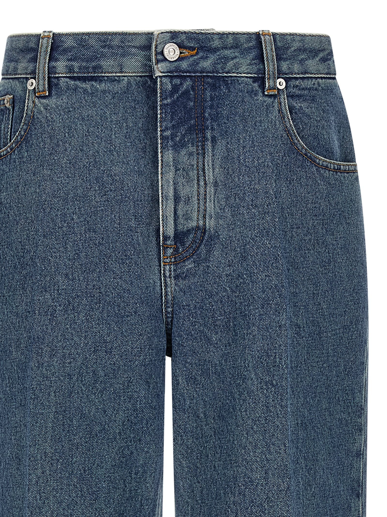 Valentino Garavani Blaue Jeans aus Baumwolle im geraden Schnitt