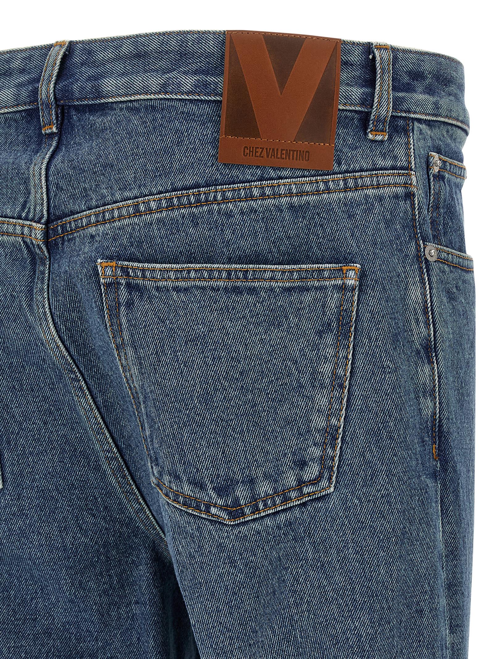 Valentino Garavani Blaue Jeans aus Baumwolle im geraden Schnitt