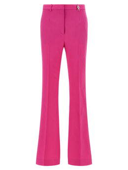 Versace Fuchsia Virgin Wool Flared Pants