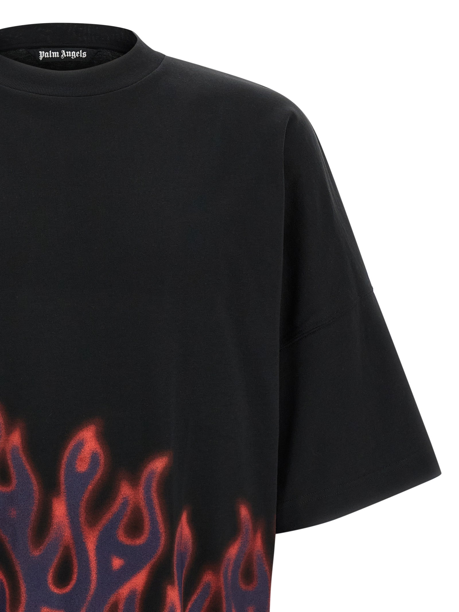 Palm Angels Schwarzes Baumwoll-T-Shirt