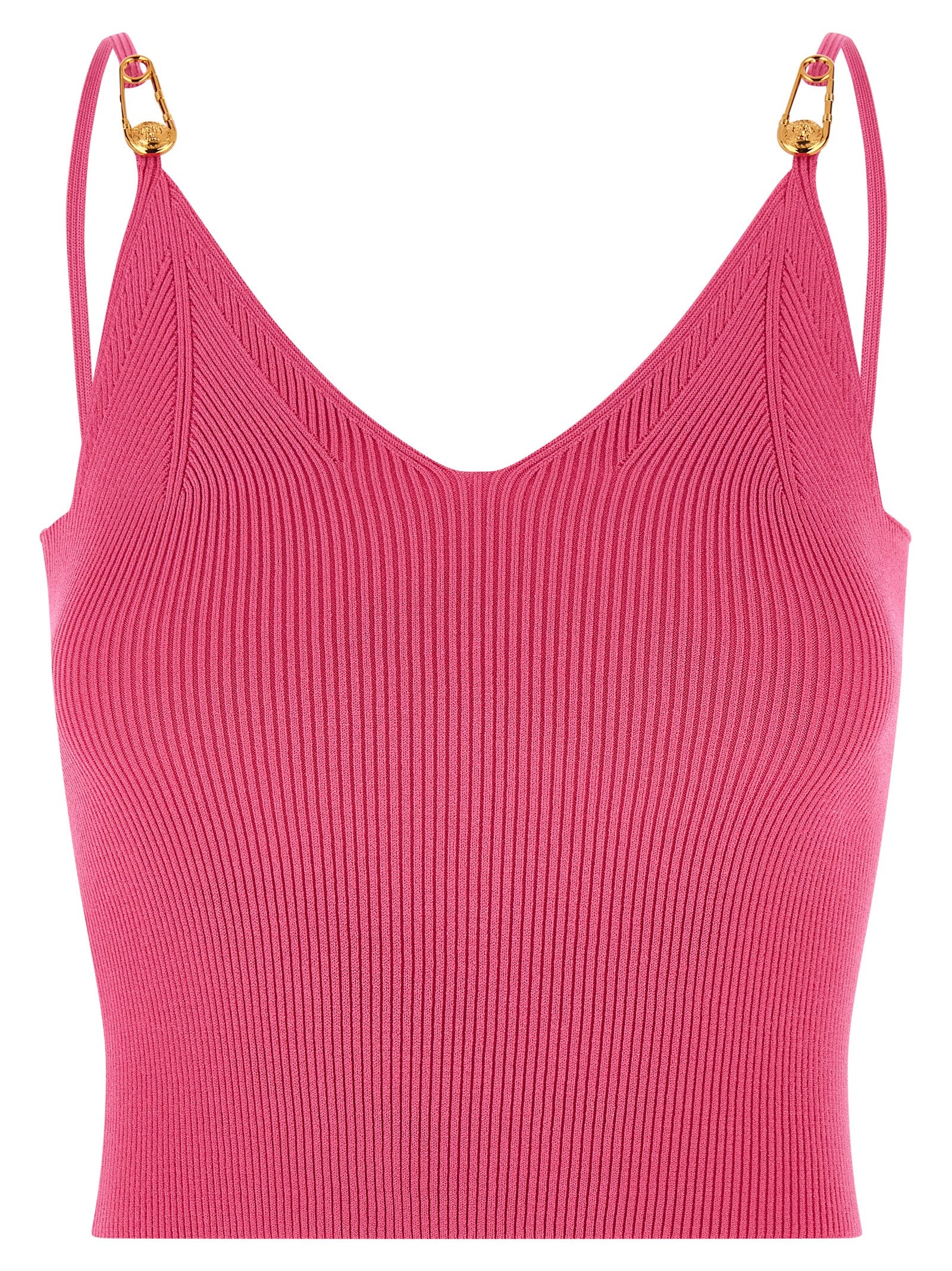 Versace Ärmelloses T-Shirt aus Viskose in Fuchsia