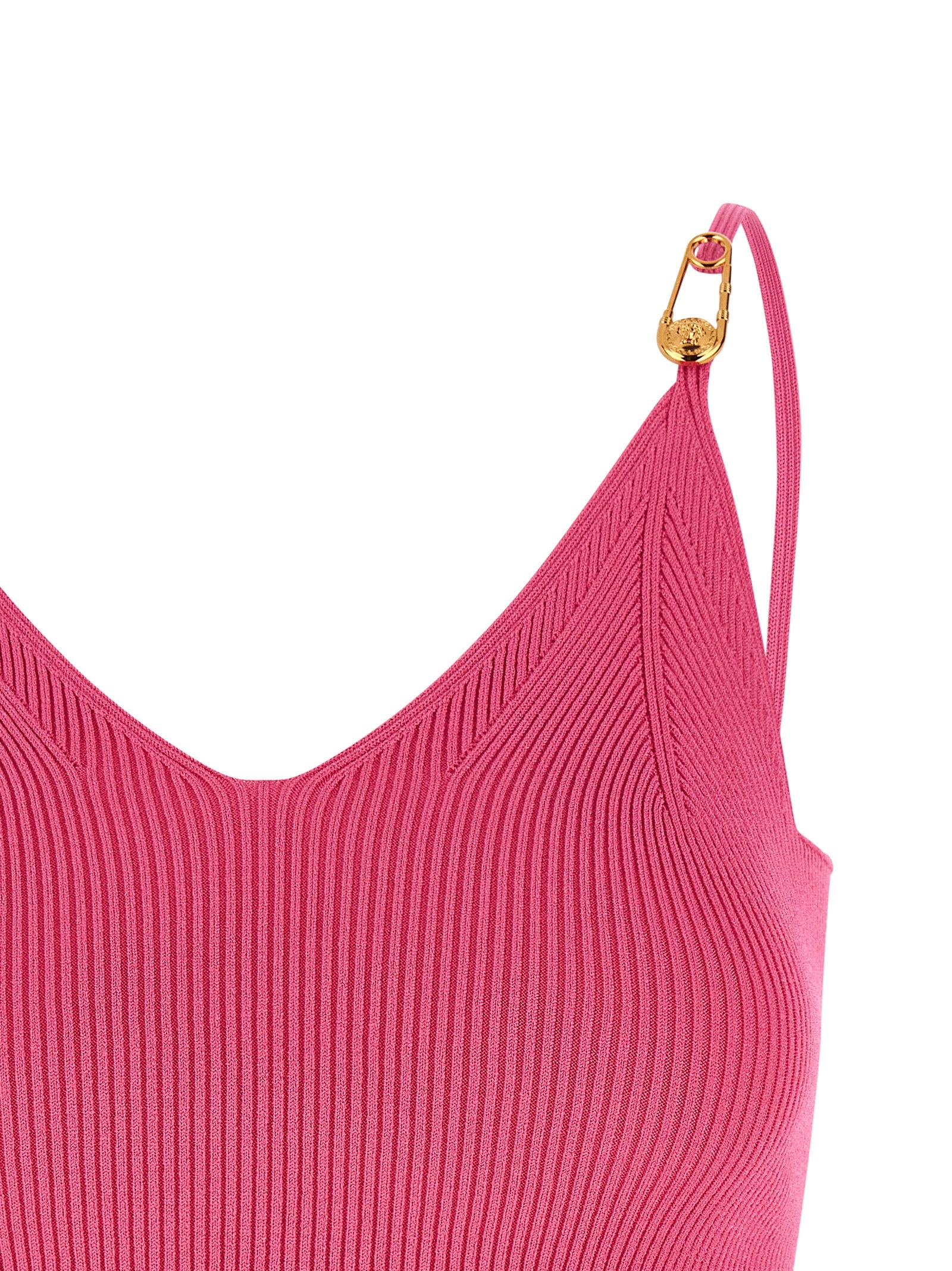 Versace Ärmelloses T-Shirt aus Viskose in Fuchsia