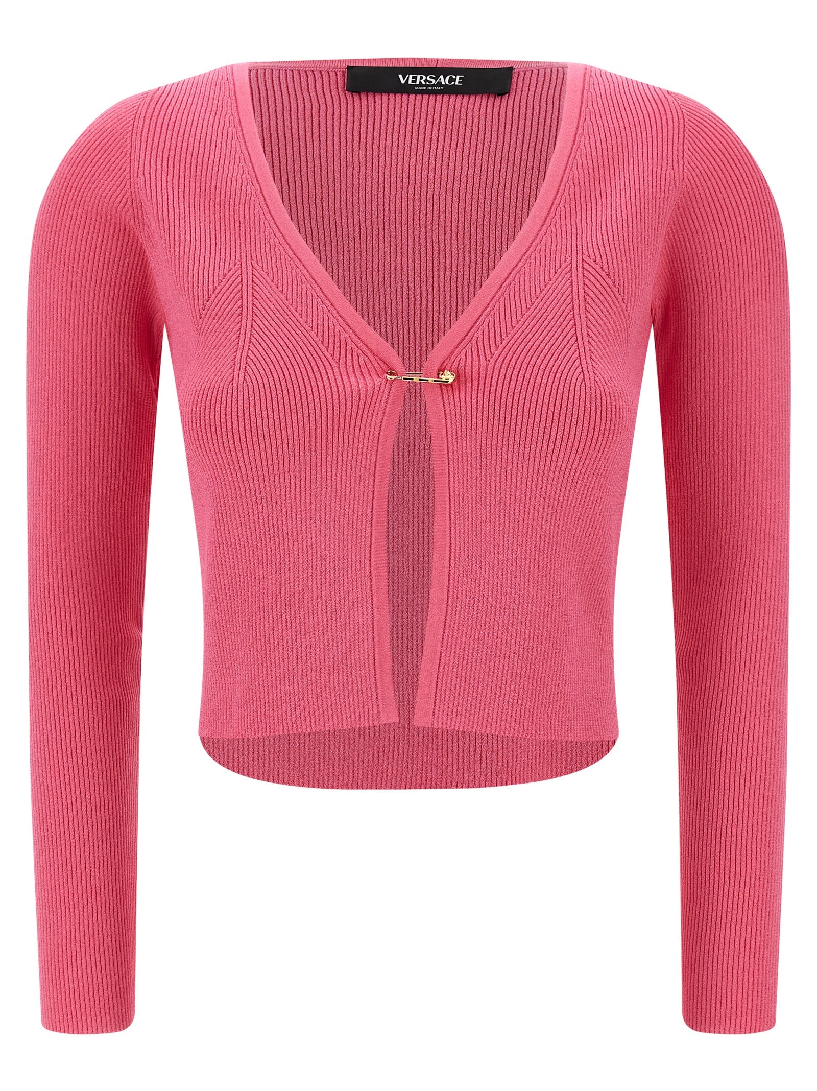 Versace Fuchsia Viskose-Strickjacke