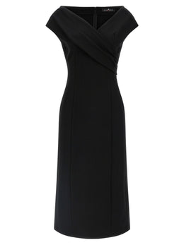 Ermanno Scervino Schwarzes Midikleid aus Viskose