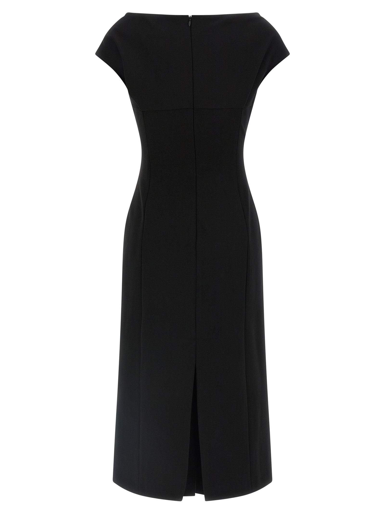 Ermanno Scervino Schwarzes Midikleid aus Viskose