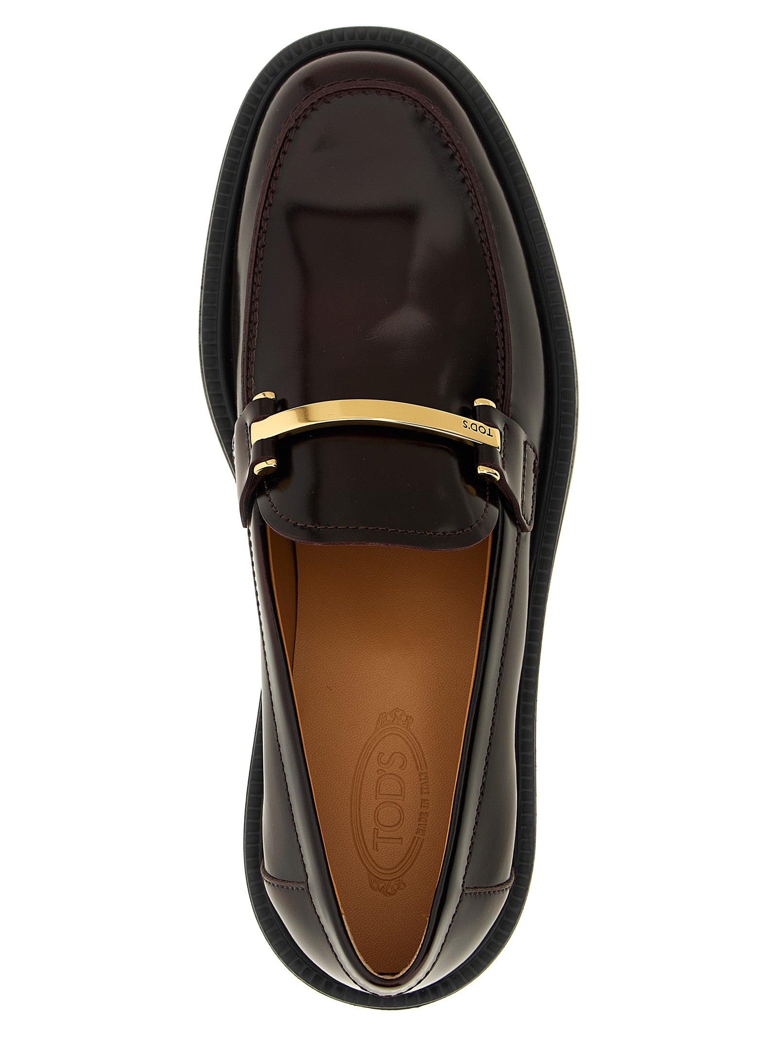 Tod's Bordeaux Kalbsleder Loafer
