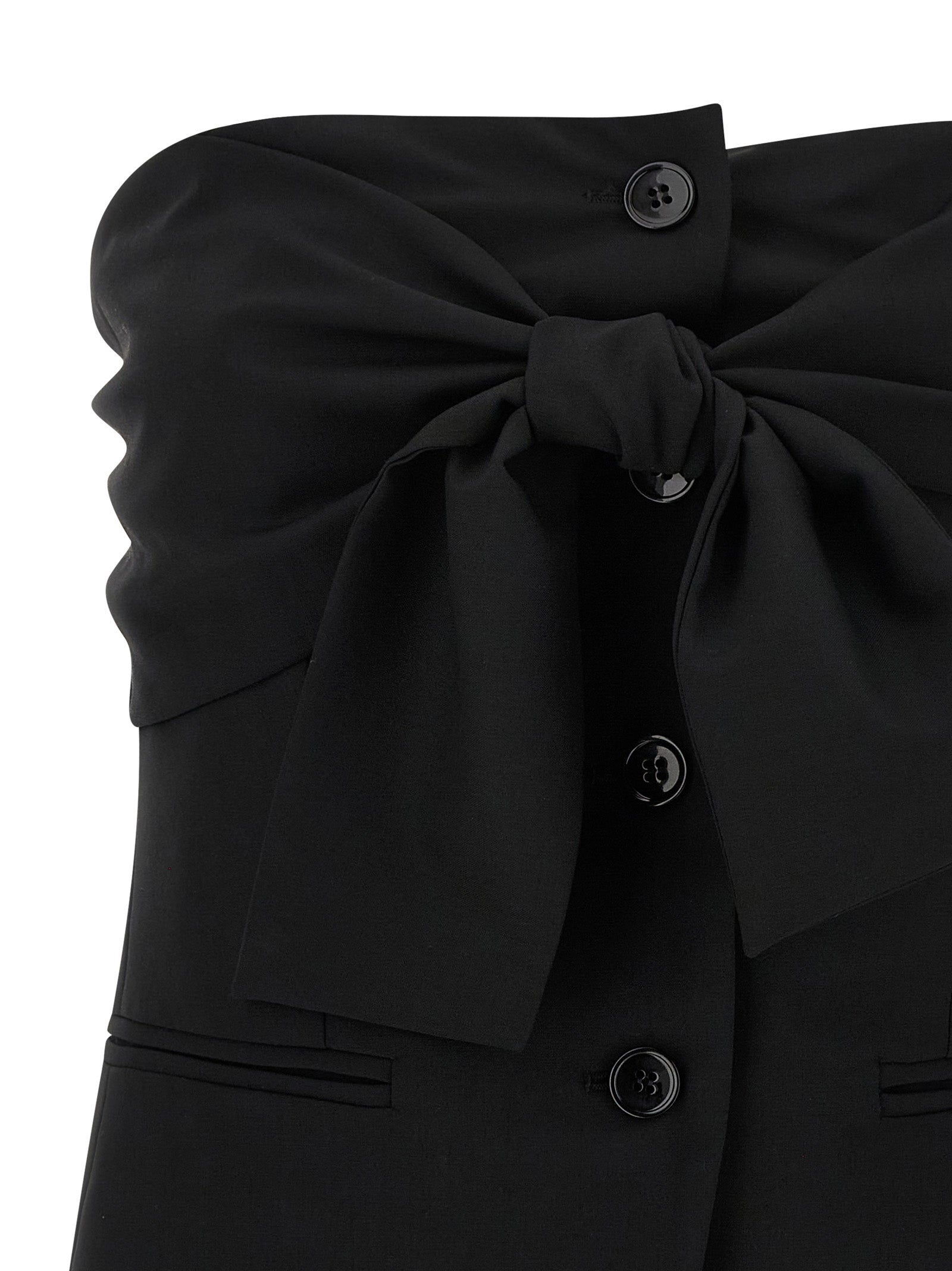Max Mara Schwarze Tanktops aus reiner Schurwolle