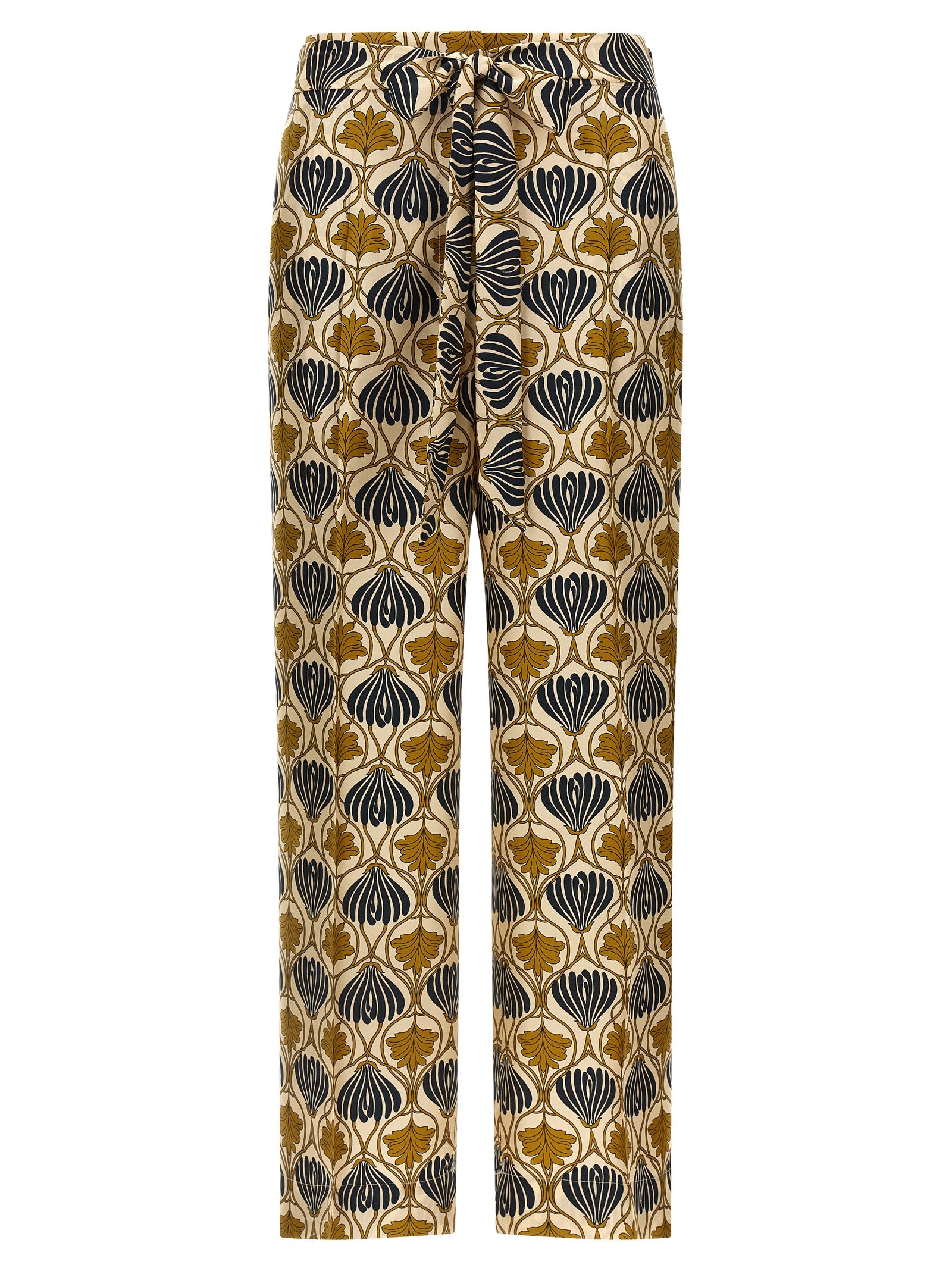Max Mara Zweifarbige Seiden-Freizeithose
