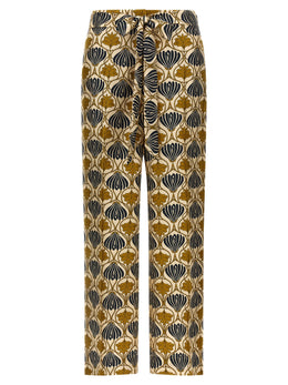 Max Mara Zweifarbige Seiden-Freizeithose